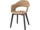 Кресло с обивкой Scab Design Natural Lady B Pop бук, полипропилен, ткань черный бук, тортора Фото 1