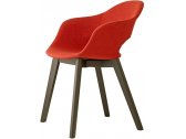 Кресло с обивкой Scab Design Natural Lady B Pop бук, полипропилен, ткань черный бук, красный Фото 1