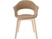 Кресло с обивкой Scab Design Natural Lady B Pop бук, полипропилен, ткань отбеленный бук, тортора Фото 1