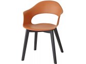 Кресло пластиковое Scab Design Natural Lady B бук, технополимер черный бук, терракотовый Фото 1