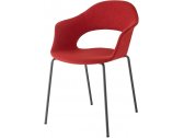 Кресло с обивкой Scab Design Lady B Pop сталь, технополимер, ткань красный, антрацит Фото 1