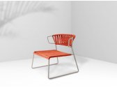 Кресло лаунж плетеное Scab Design Lisa Lounge Filo сталь, роуп тортора, оранжевый Фото 7