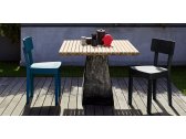Стол деревянный обеденный Gervasoni InOut 35 тик, керамика синий, коричневый Фото 4