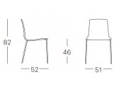 Комплект пластиковых стульев Scab Design Alice Set 2 сталь, технополимер хром, светло-серый Фото 2