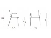 Кресло пластиковое Scab Design Alice сталь, технополимер хром, тортора Фото 2