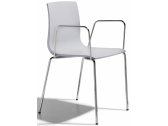 Кресло пластиковое Scab Design Alice сталь, технополимер хром, светло-серый Фото 4