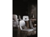 Стул барный пластиковый Chairs & More Nube W-SG-80 бук, сталь, полиуретан Фото 5