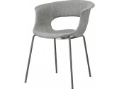 Кресло пластиковое с обивкой Scab Design Miss B Pop coated steel frame сталь, поликарбонат, ткань антрацит, серый Фото 1