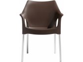 Кресло пластиковое Scab Design Ola анодированный алюминий, полипропилен коричневый Фото 1