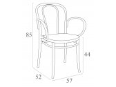 Кресло пластиковое Siesta Contract Victor XL стеклопластик белый Фото 2