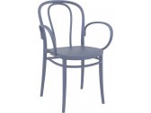 Кресло пластиковое Siesta Contract Victor XL стеклопластик темно-серый Фото 1
