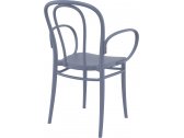 Кресло пластиковое Siesta Contract Victor XL стеклопластик темно-серый Фото 6
