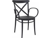 Кресло пластиковое Siesta Contract Cross XL стеклопластик черный Фото 1