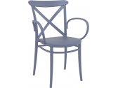 Кресло пластиковое Siesta Contract Cross XL стеклопластик темно-серый Фото 1