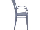 Кресло пластиковое Siesta Contract Cross XL стеклопластик темно-серый Фото 5