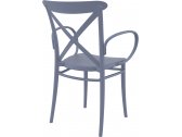 Кресло пластиковое Siesta Contract Cross XL стеклопластик темно-серый Фото 6