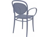 Кресло пластиковое Siesta Contract Marcel XL стеклопластик темно-серый Фото 5
