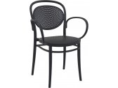 Кресло пластиковое Siesta Contract Marcel XL стеклопластик черный Фото 1