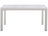 Стол плетеный со стеклом Grattoni GT 990 алюминий, искусственный ротанг, закаленное стекло белый Фото 2
