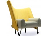 Кресло дизайнерское Cassina 654 Torso сталь, ткань Фото 1