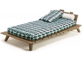 Лежак деревянный с подушкой Ethimo Rafael маринованный тик, полипропилен Фото 4