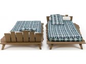 Лежак деревянный с подушкой Ethimo Rafael маринованный тик, полипропилен Фото 5