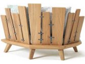 Кресло деревянное лаунж правое с подушками Ethimo Rafael тик, полипропилен Фото 4