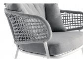 Комплект плетеной мебели Grattoni Atol алюминий, роуп, акрил белый, светло-серый Фото 4