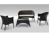 Комплект плетеной пластиковой мебели Grattoni GS 912 алюминий, искусственный ротанг коричневый, бежевый Фото 3