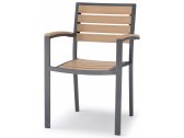 Кресло деревянное Grattoni GS 937 алюминий, техно-дерево антрацит, тик Фото 1