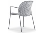 Кресло плетеное Grattoni Malaga сталь, роуп серебристый, светло-серый Фото 1