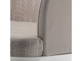 Кресло металлическое с обивкой Grattoni Lindos алюминий, текстилен, акрил белый, бежевый Фото 2