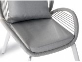 Кресло плетеное Grattoni Samoa алюминий, акрил, олефин белый, светло-серый Фото 3