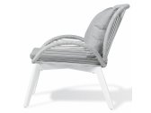 Кресло плетеное Grattoni Samoa алюминий, акрил, олефин белый, светло-серый Фото 2