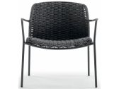 Кресло плетеное Grattoni Siviglia сталь, полиолефин черный, темно-серый Фото 1
