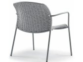 Кресло плетеное Grattoni Siviglia сталь, роуп серебристый, светло-серый Фото 1