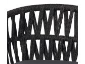 Кресло барное плетеное Grattoni Tahiti алюминий, роуп, текстилен черный, темно-серый Фото 5