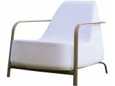 Кресло дизайнерское мягкое Fast BigFoot алюминий, ткань белый Фото 1
