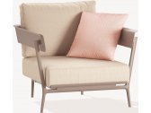 Кресло дизайнерское мягкое с подушкой Fast Aikana алюминий, ткань розовый Фото 5