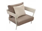 Кресло дизайнерское мягкое с подушкой Fast Aikana алюминий, ткань розовый Фото 12