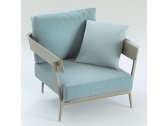 Кресло дизайнерское мягкое с подушкой Fast Aikana алюминий, ткань розовый Фото 8