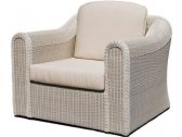 Кресло плетеное с подушками Skyline Design Calderan алюминий, искусственный ротанг, sunbrella белый, бежевый Фото 1
