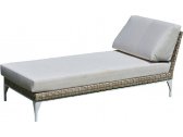 Модуль-лежак плетеный с подушками Skyline Design Brafta алюминий, искусственный ротанг, sunbrella белый, бежевый Фото 1