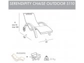 Шезлонг-лежак пластиковый Arkema Serendipity Chaise Outdoor S110 полиэтилен высокой плотности Фото 2