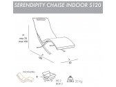 Шезлонг-лежак пластиковый Arkema Serendipity Chaise Indoor S120 алюминий, полиэтилен высокой плотности Фото 2