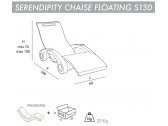 Шезлонг-лежак пластиковый Arkema Serendipity Chaise Floating S130 полиэтилен высокой плотности Фото 2