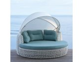 Лаунж-диван плетеный Skyline Design Dynasty алюминий, искусственный ротанг, sunbrella белый, бежевый Фото 6