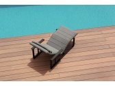 Шезлонг-лежак металлический Grattoni Roxy алюминий, ткань sunbrella черный, темно-серый Фото 3