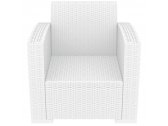 Кресло пластиковое плетеное с подушками Siesta Contract Monaco Lounge стеклопластик, полиэстер белый Фото 5
