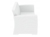 Диван пластиковый плетеный двухместный с подушками Siesta Contract Monaco Lounge стеклопластик, полиэстер белый Фото 5